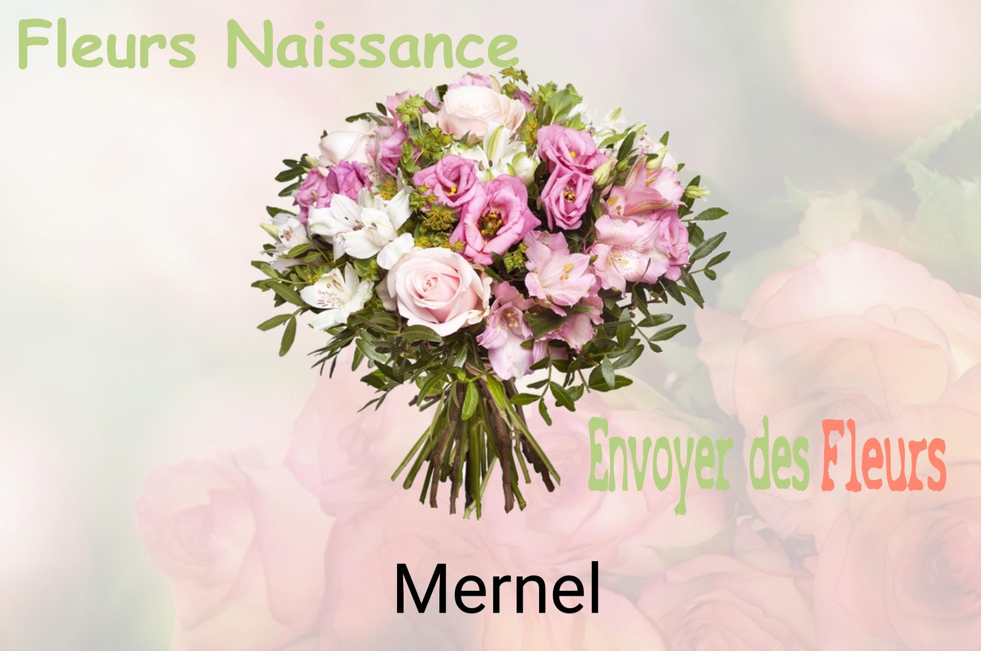 Bouquet de fleurs de naissance livré à Mernel
